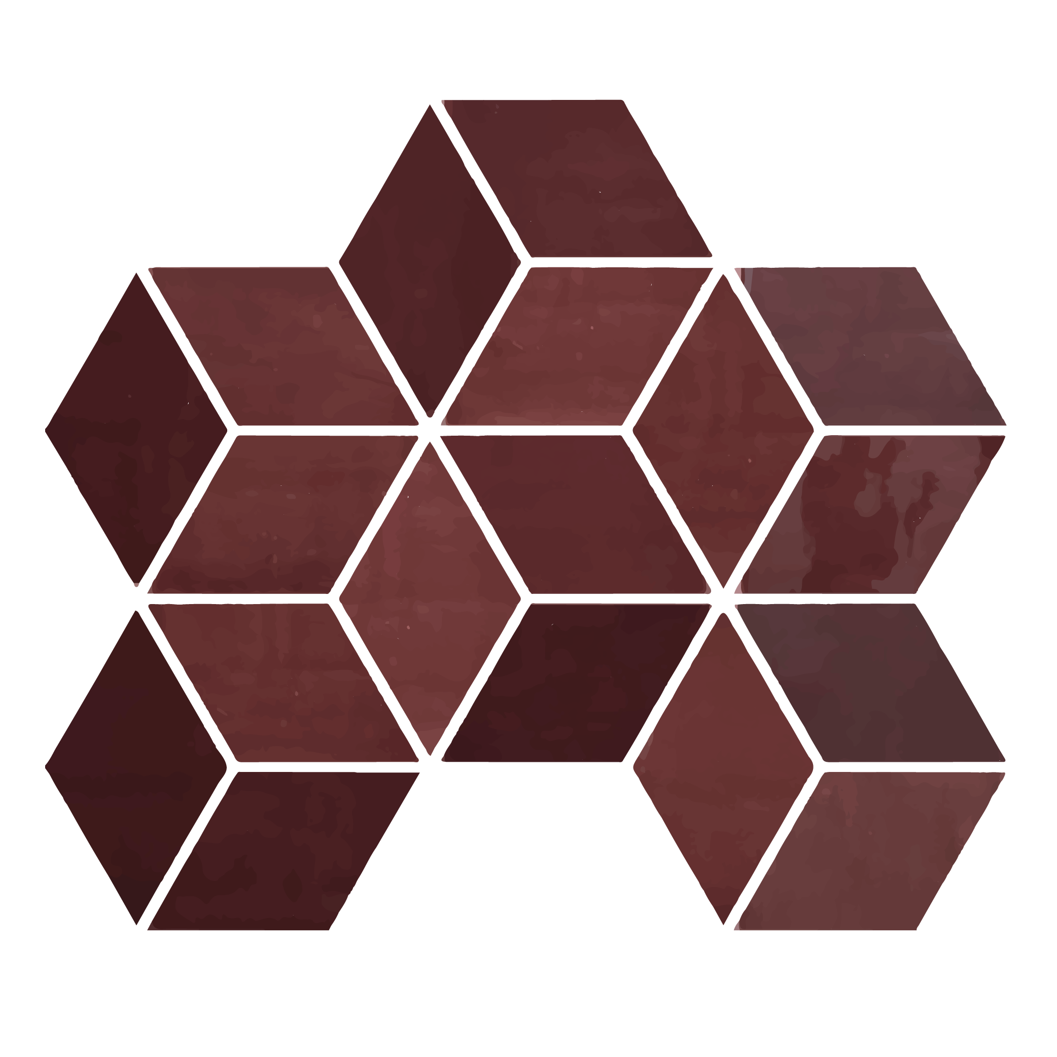 Burgundy Hexagon Mozaiek Valencia Hexagon Burgundy 4,3x5,0